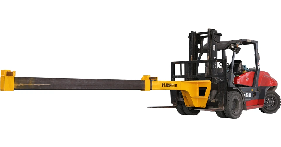 Gaffeltruck Truck Extension Boom Fork Skewer Attachment for glassbelastning og lossing